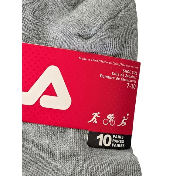 NWT Fila 10 Pairs Comfort Knit Soft Socks Bonus 3 Hair Ties Girls 7 to 10 Shoe - Picture 4 of 6